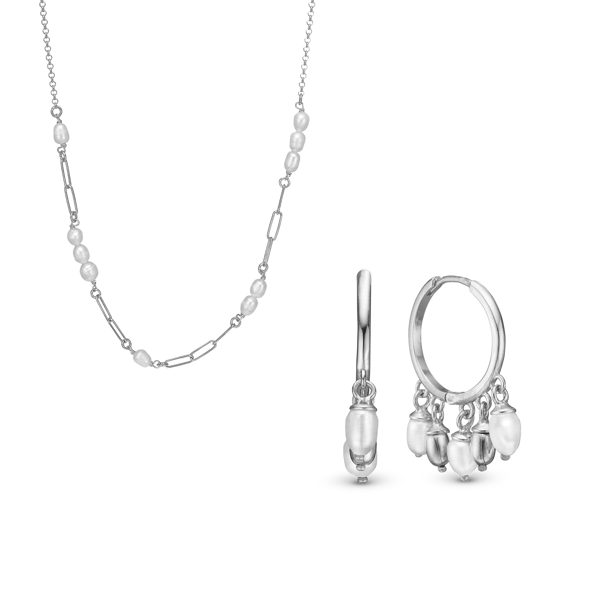 Eternal Silver Pearls sæt, Silver