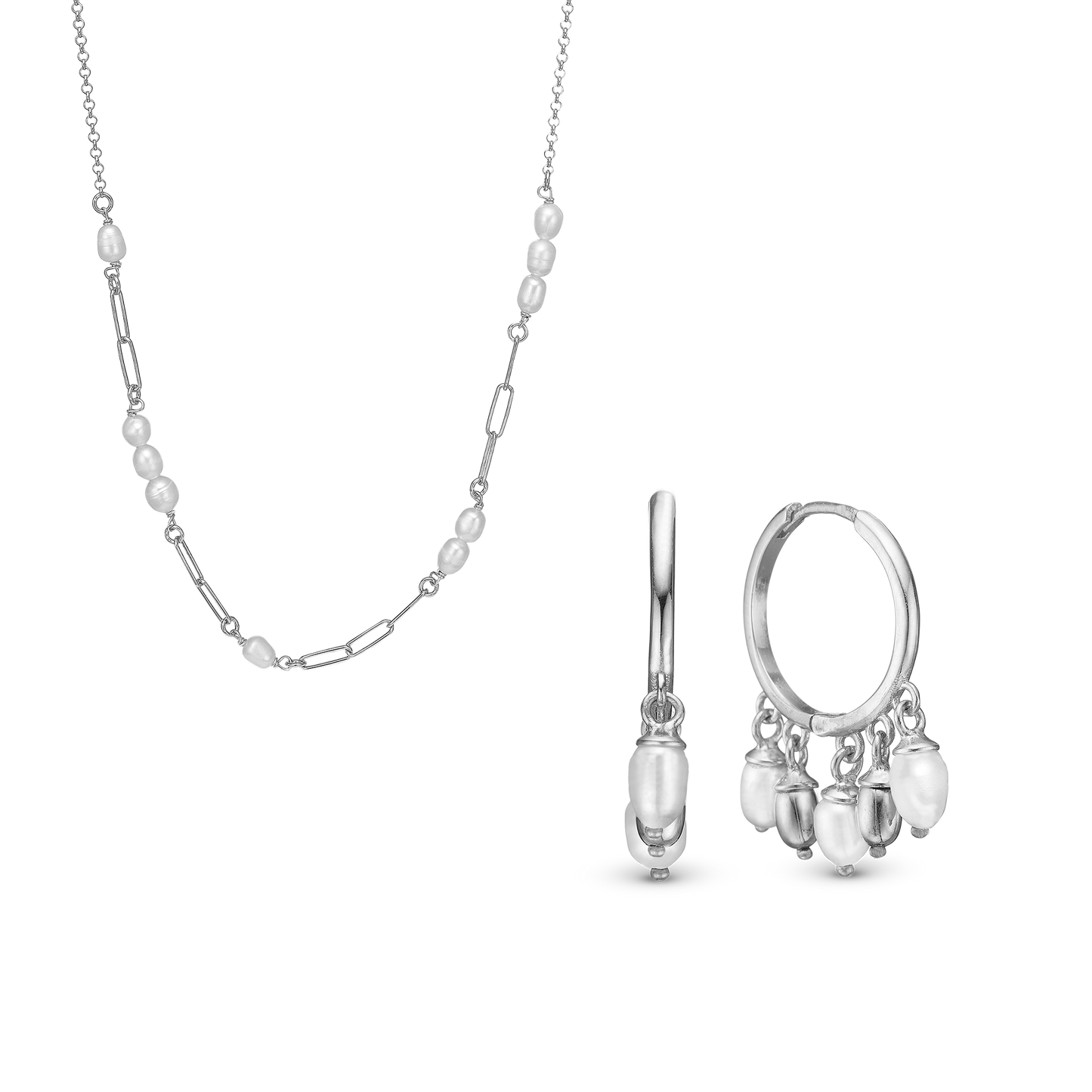 Eternal Silver Pearls sæt, Silver