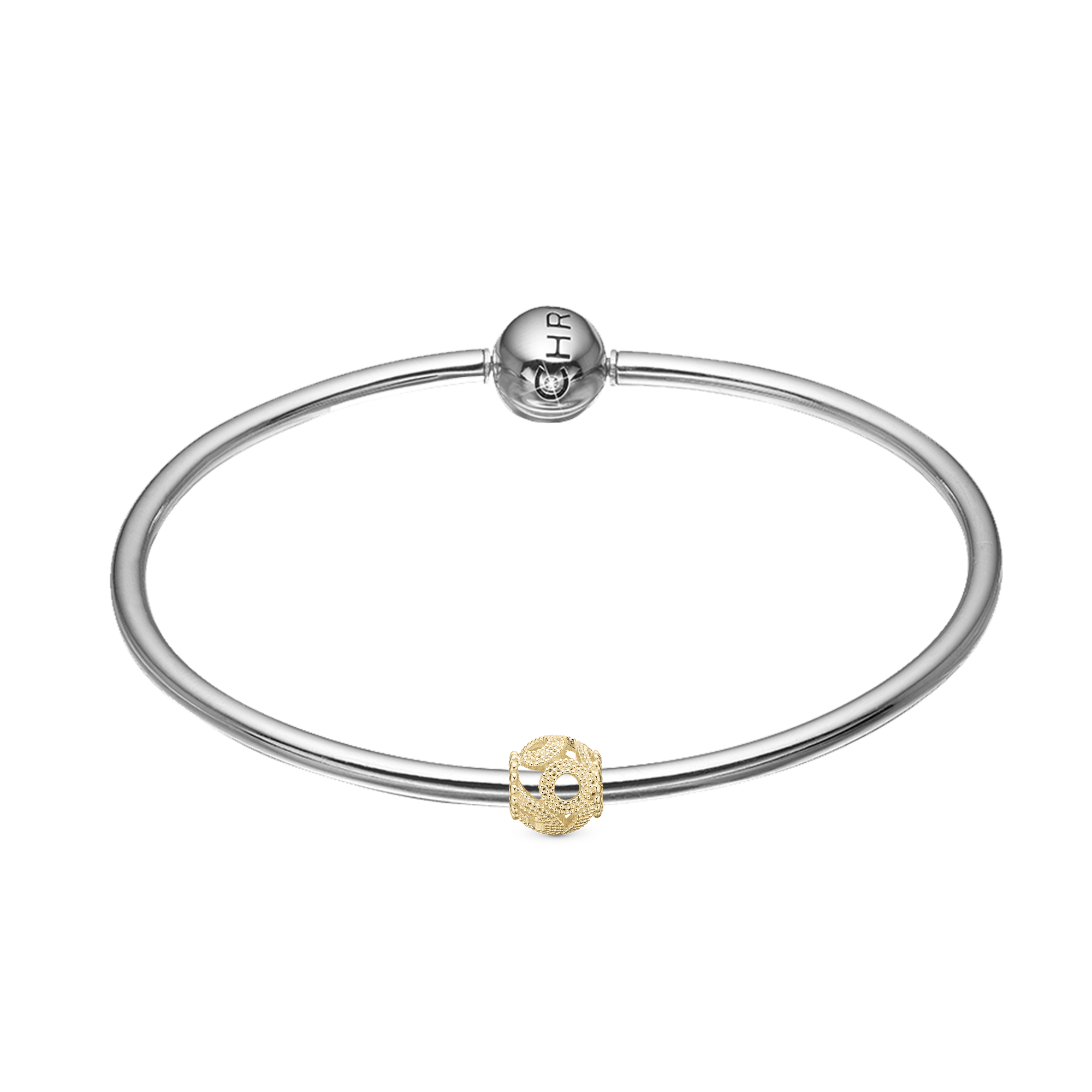 Sølv Bangle med charm