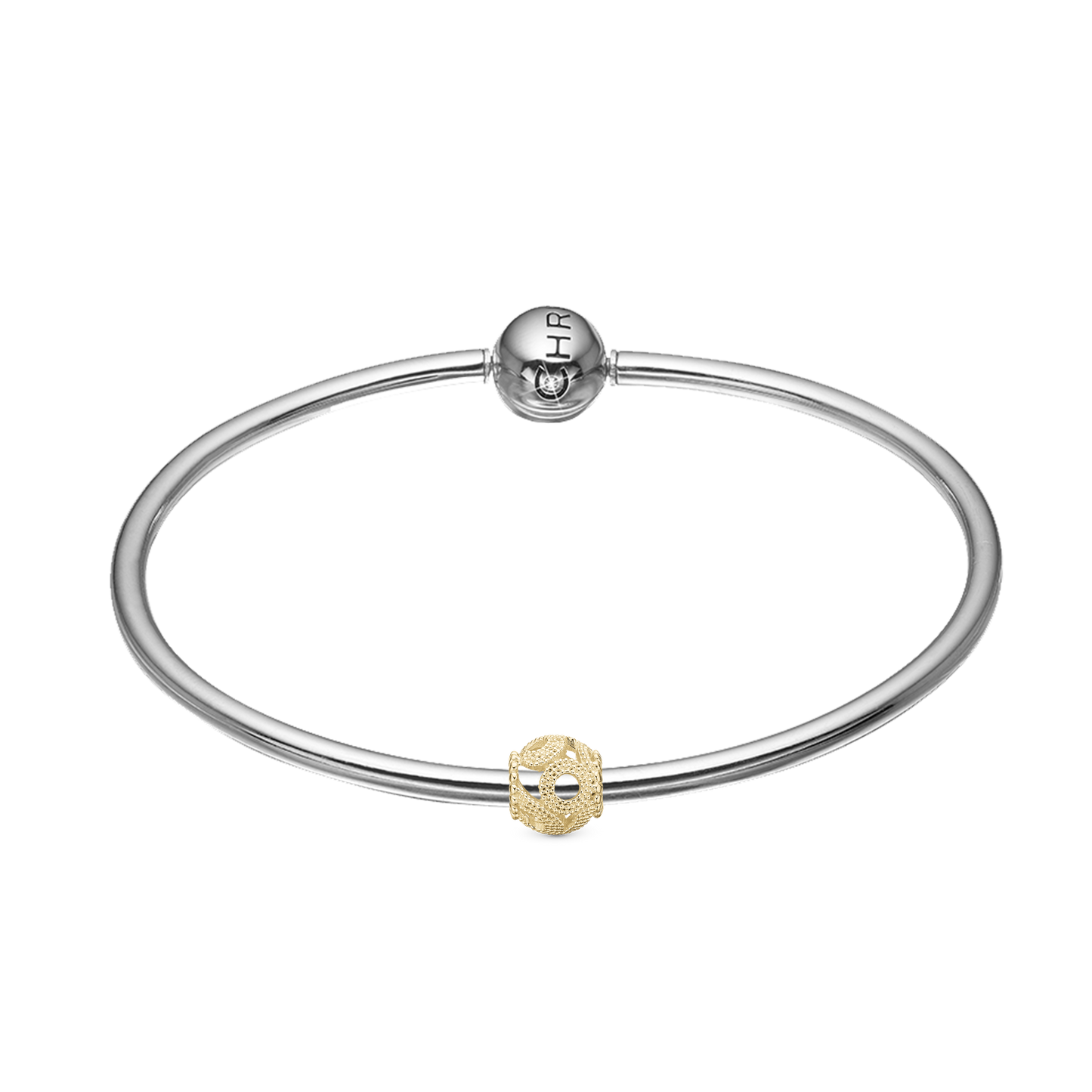 Sølv Bangle med charm