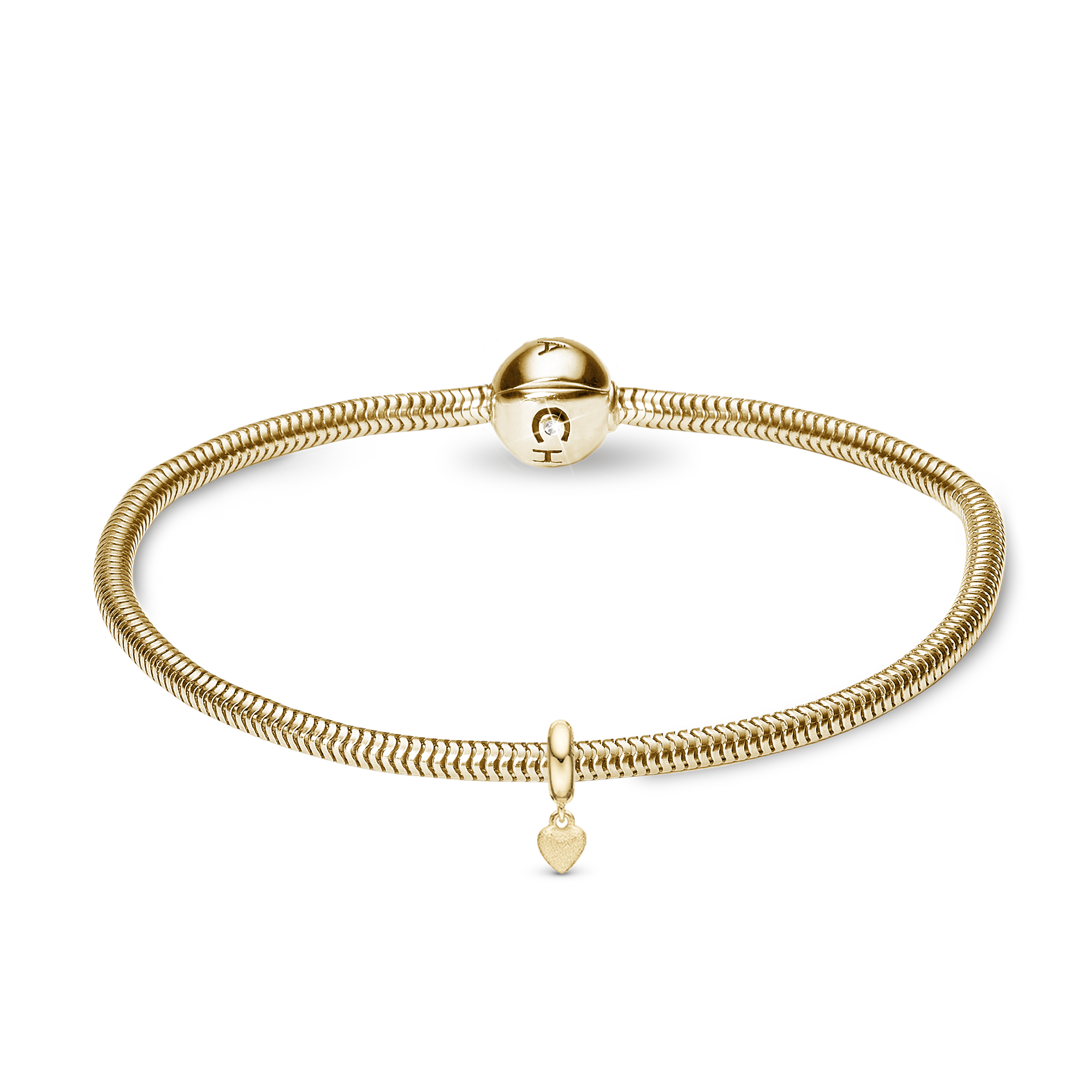 Charms Armbånd med charm i forgyldt