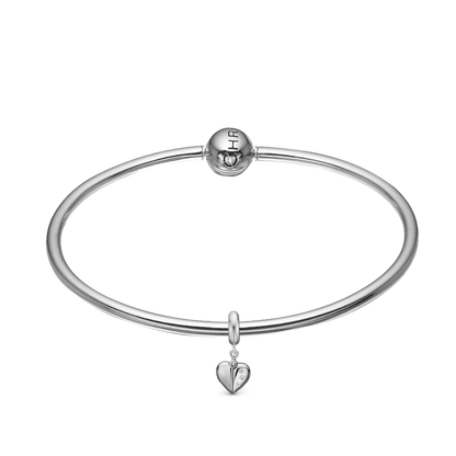 Silver Bangle med charm