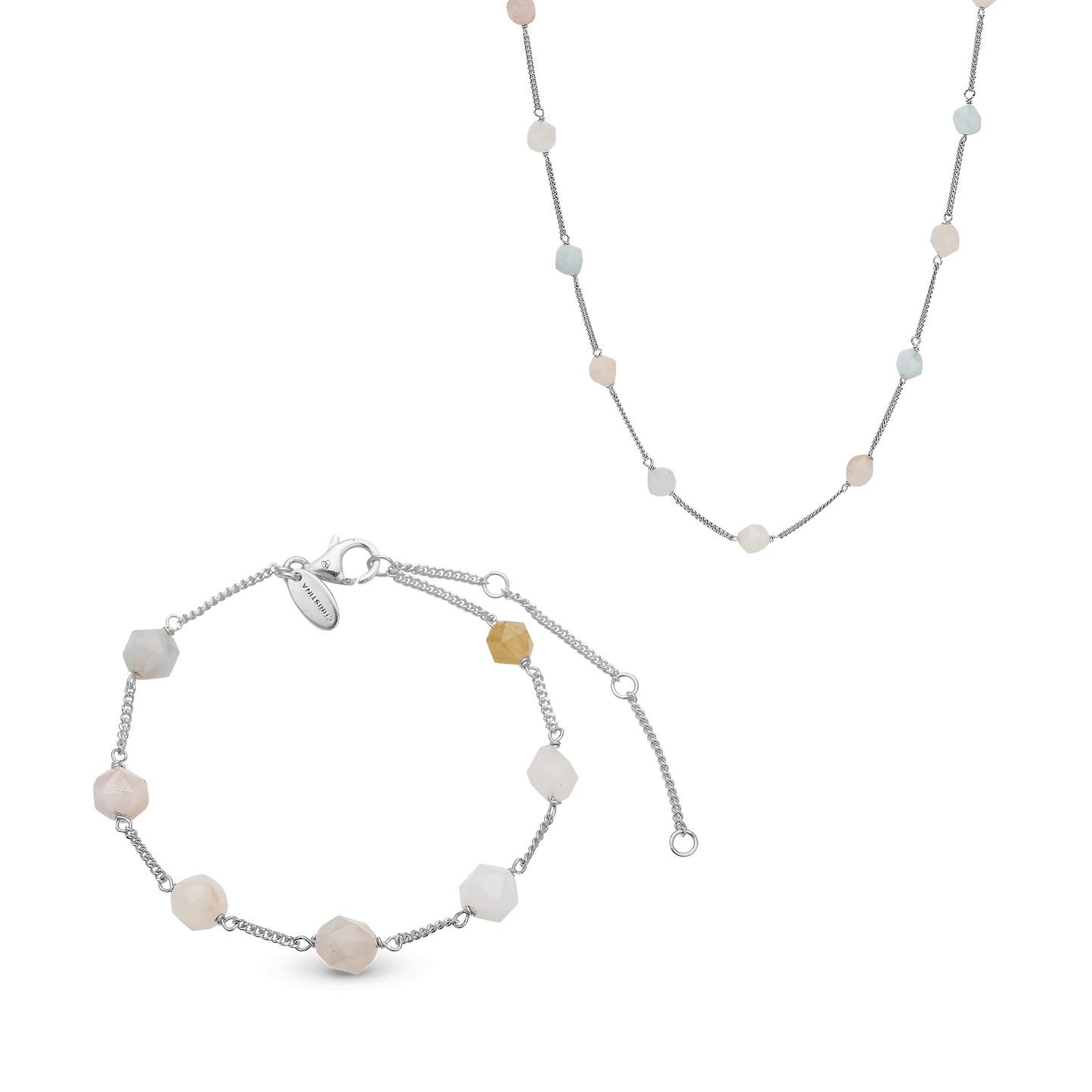 Morganite sæt, Silver