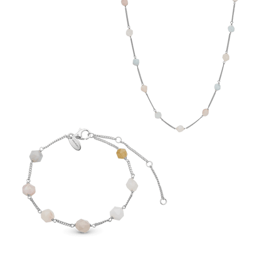 Morganite sæt, Silver