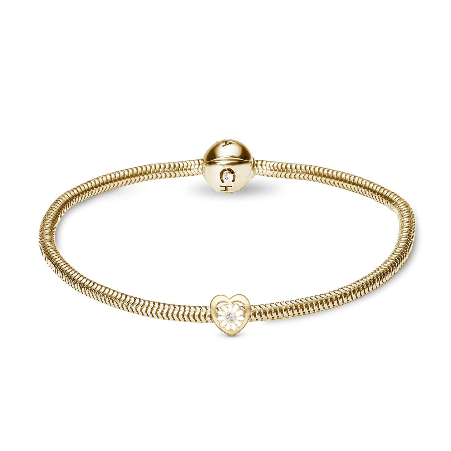 Charms Bracelet with charm i Gold Plated
