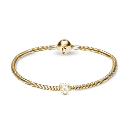 Charms Bracelet with charm i Gold Plated