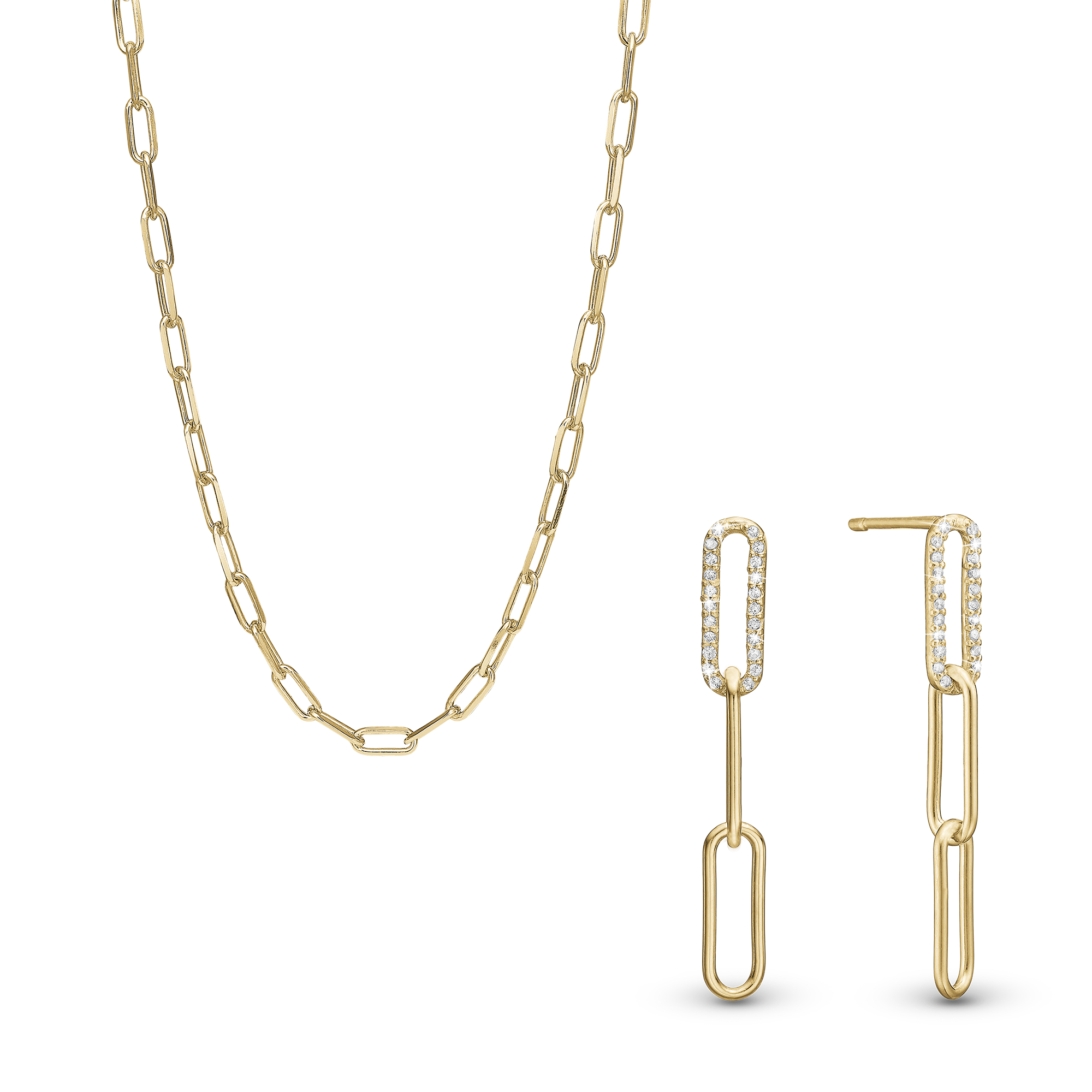 Golden Link Elegance sæt, Gold Plated