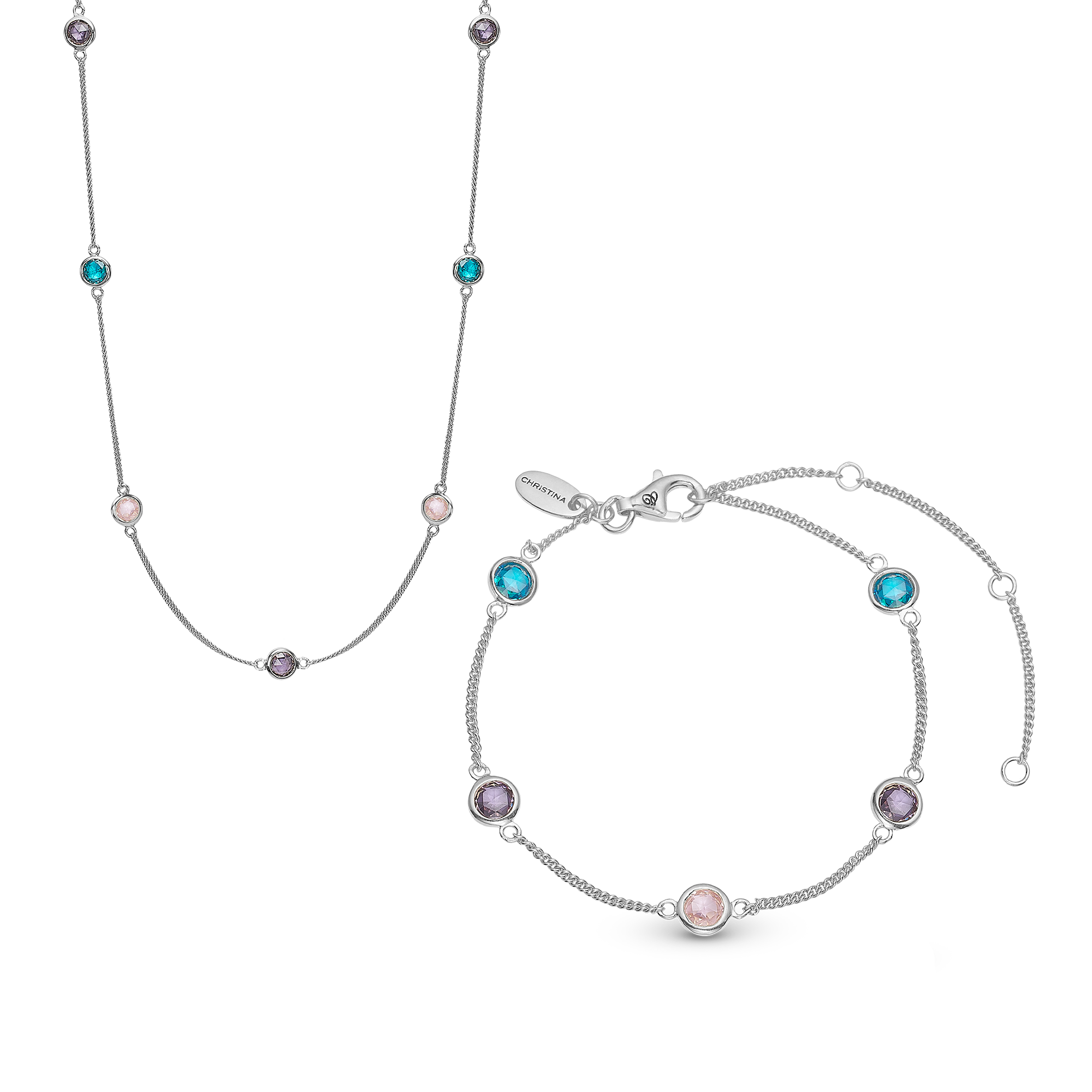 Colourful Champagne sæt, Sølv