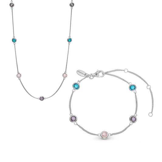 Colourful Champagne sæt, Silver